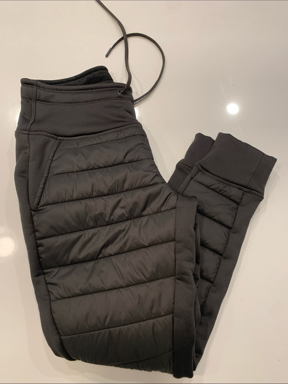 Old Navy Charcoal Grey Quilted Puffer Jogger Pants
